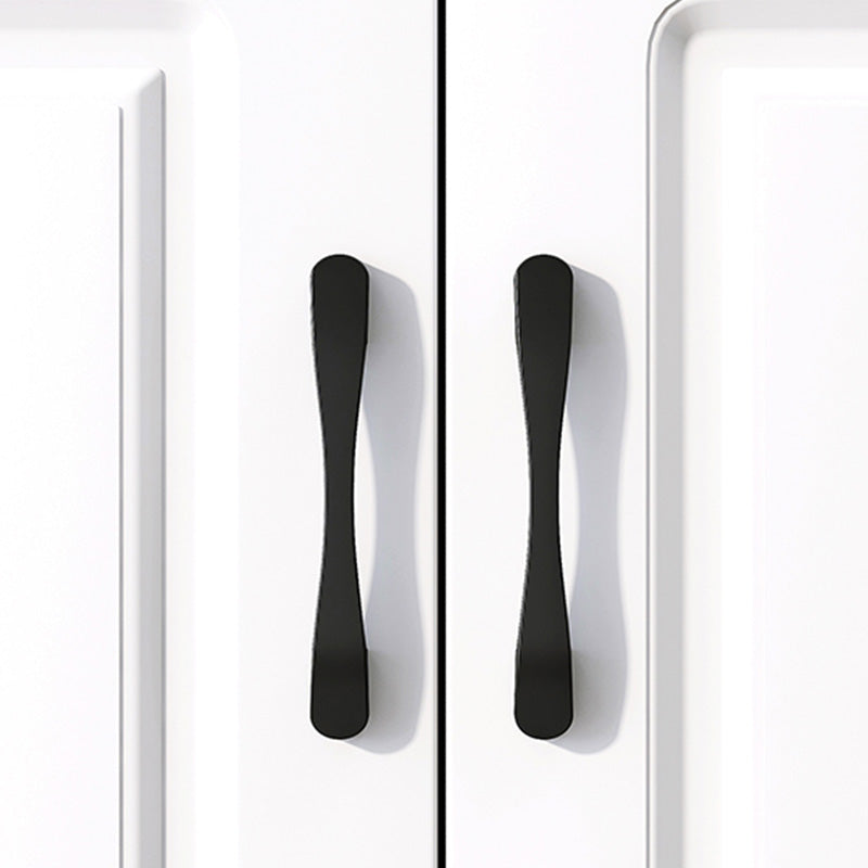 White Storage Chest Modern Style Wooden Storage Chest Dresser with Drawers and Doors