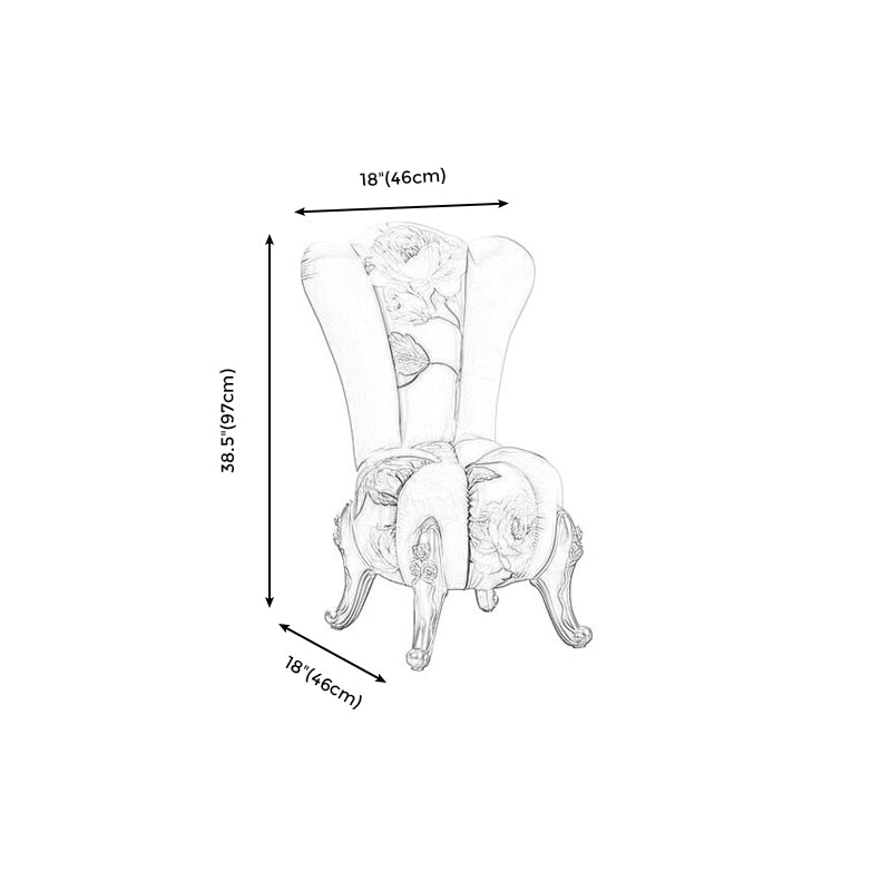 Velvet Armless Parsons Chair with Split Back, 18.11" W √ó 18.11" L √ó 38.19" H
