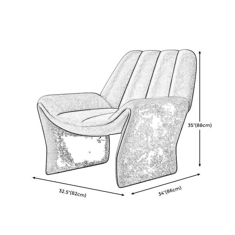 32.28"L x 33.86"W x 34.65"H Contemporary Sewn Pillow Back Parsons Chair