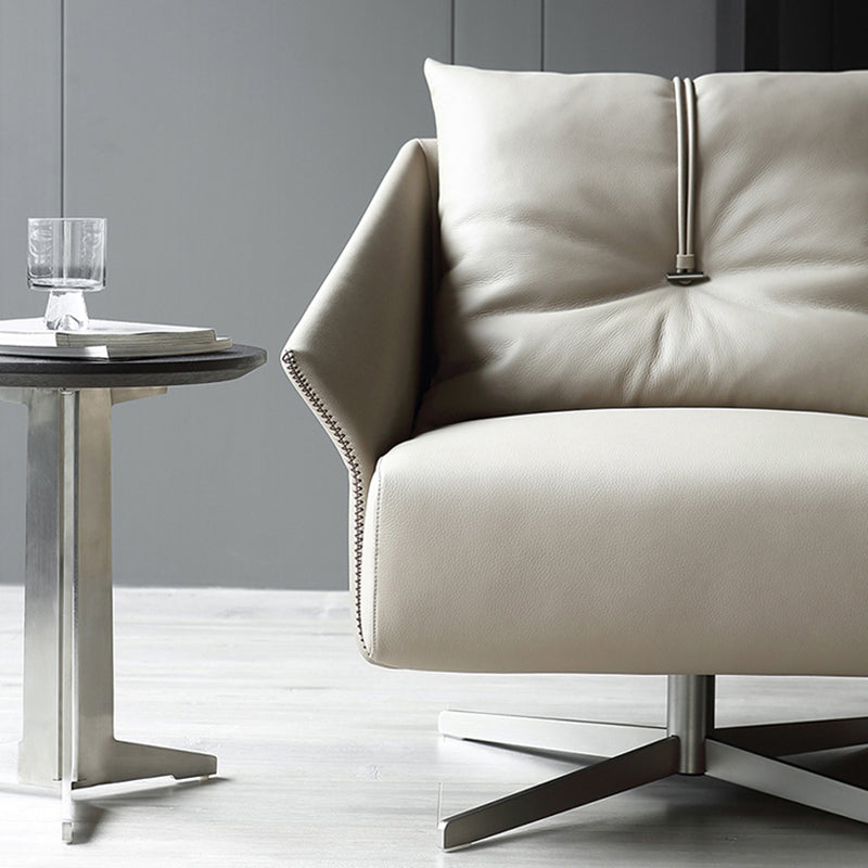 Faux Leather Chair 33" L x29.5"W x27.5"H Swivel Chair for Living Room