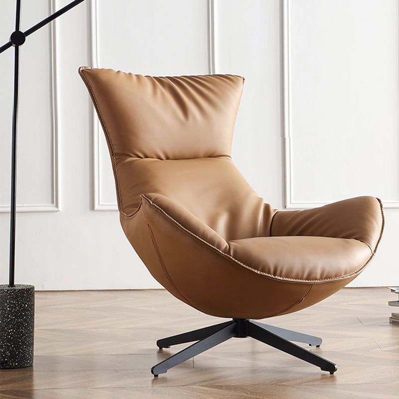 Genuine Leather Accent Chair Modern Lounge Chair for Living Room