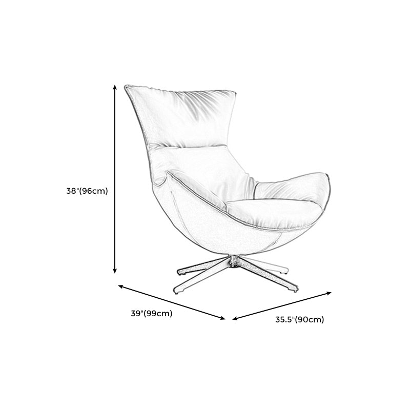 Genuine Leather Accent Chair Modern Lounge Chair for Living Room