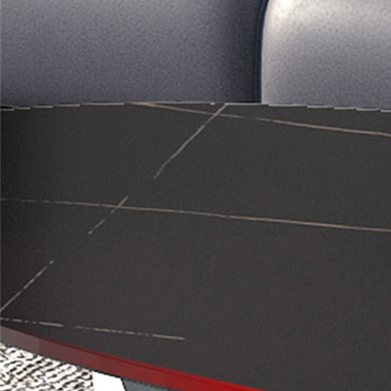 Abstract Base Design Oval/round Slate Table with Metal Base Coffee Table