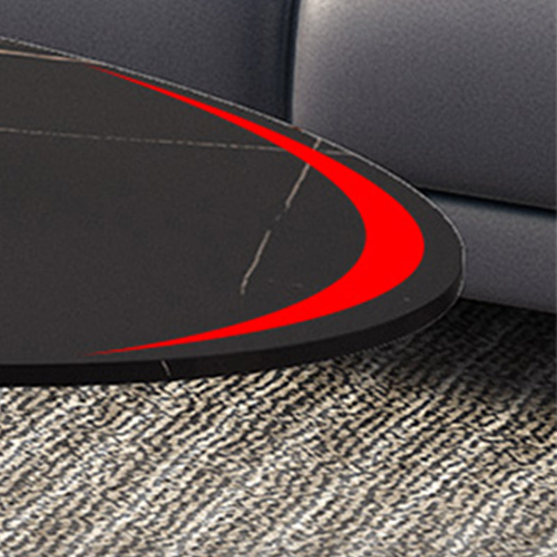 Abstract Base Design Oval/round Slate Table with Metal Base Coffee Table