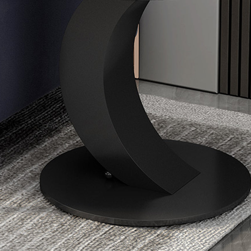 Abstract Base Design Oval/round Slate Table with Metal Base Coffee Table