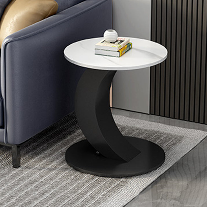 Abstract Base Design Oval/round Slate Table with Metal Base Coffee Table
