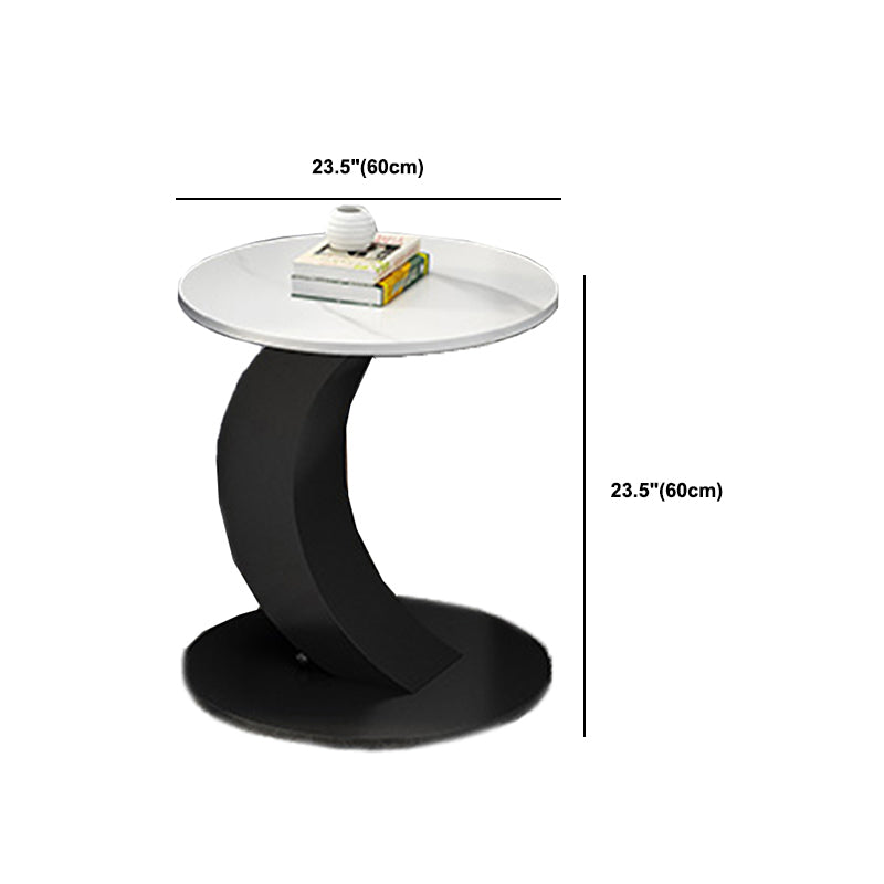 Abstract Base Design Oval/round Slate Table with Metal Base Coffee Table