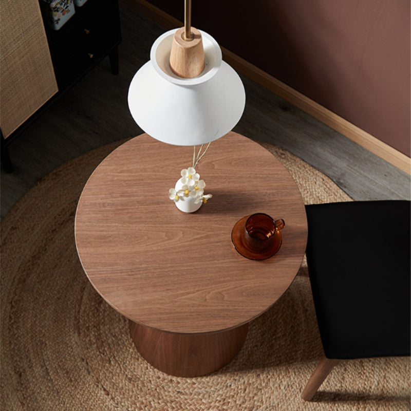 French Country Style Round Old Solid Wood Table with Pedestal Base Coffee Table