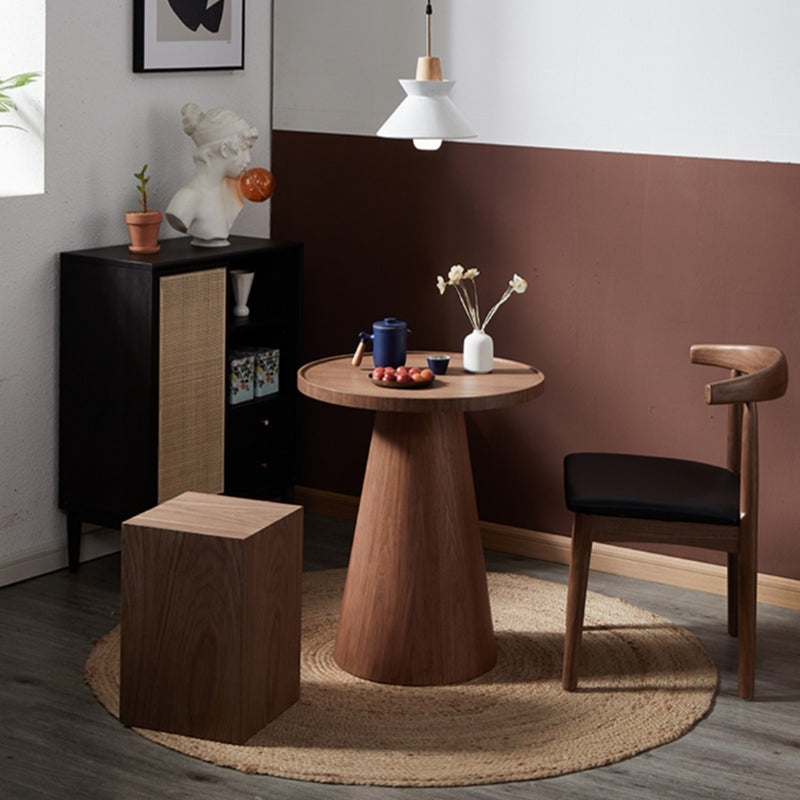 French Country Style Round Old Solid Wood Table with Pedestal Base Coffee Table