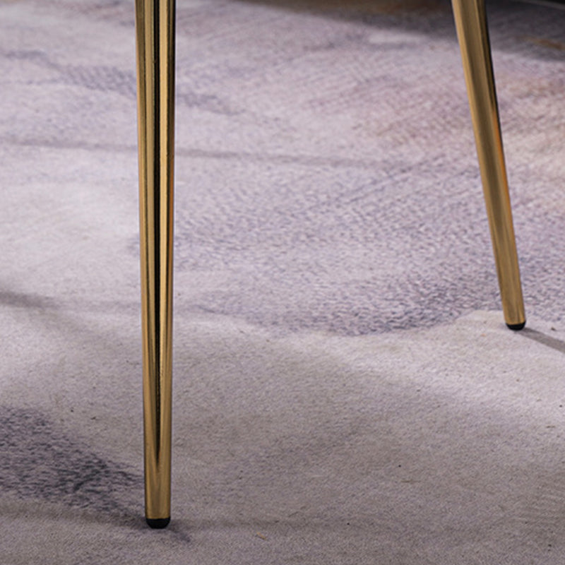 Modern Rectangle Wooden Top Coffee Table with 4 Iron Legs 1 Piece