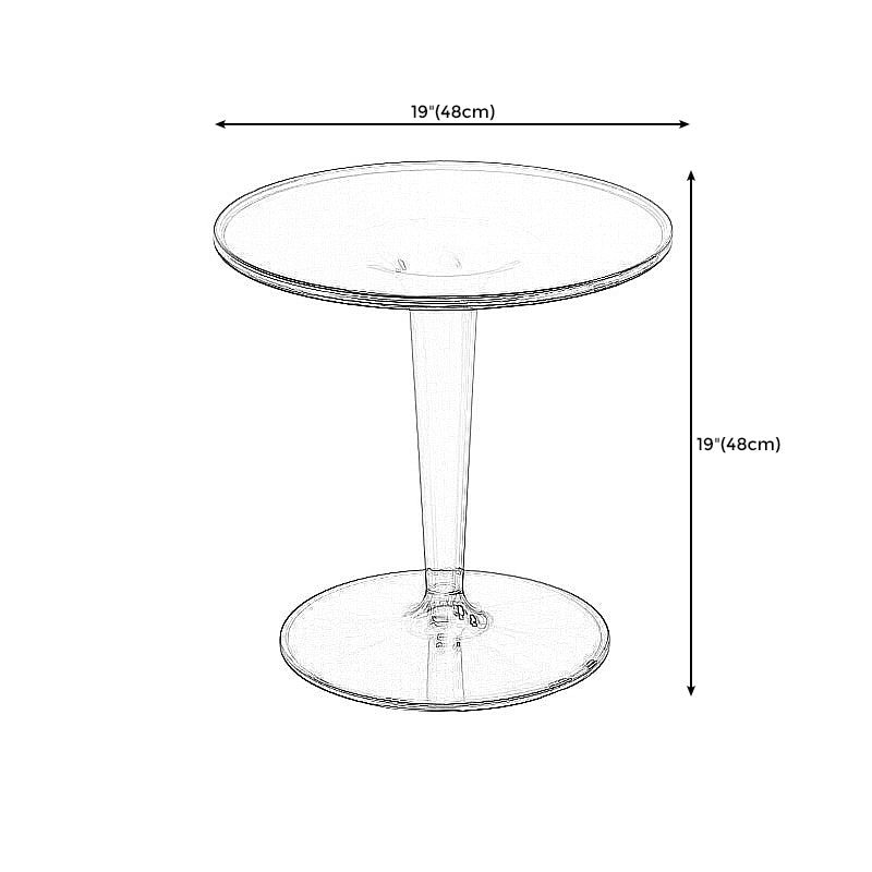Modern Style Acrylic Material Multicolor Choice of Round Side Table