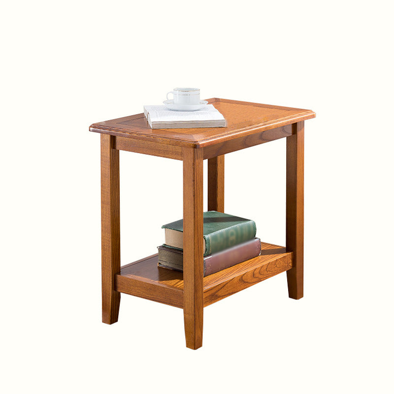4 Legs Base Black Walnut/walnut Rectangle in Ash Wood Side Table