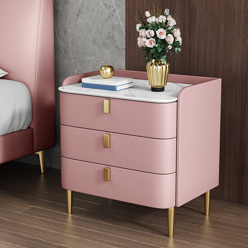 Contemporary Drawer Storage Bed Nightstand Wooden Night Table for Bedroom