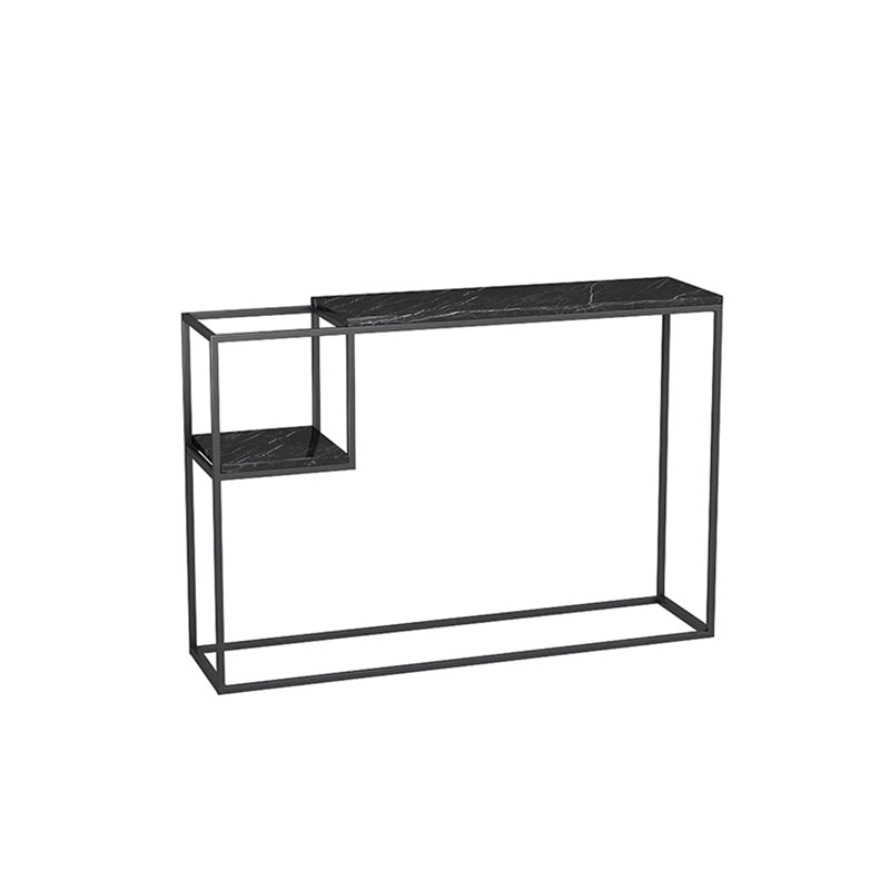 Stone Modern Console Table with Shelf, 31.49 inch Frame Console Table
