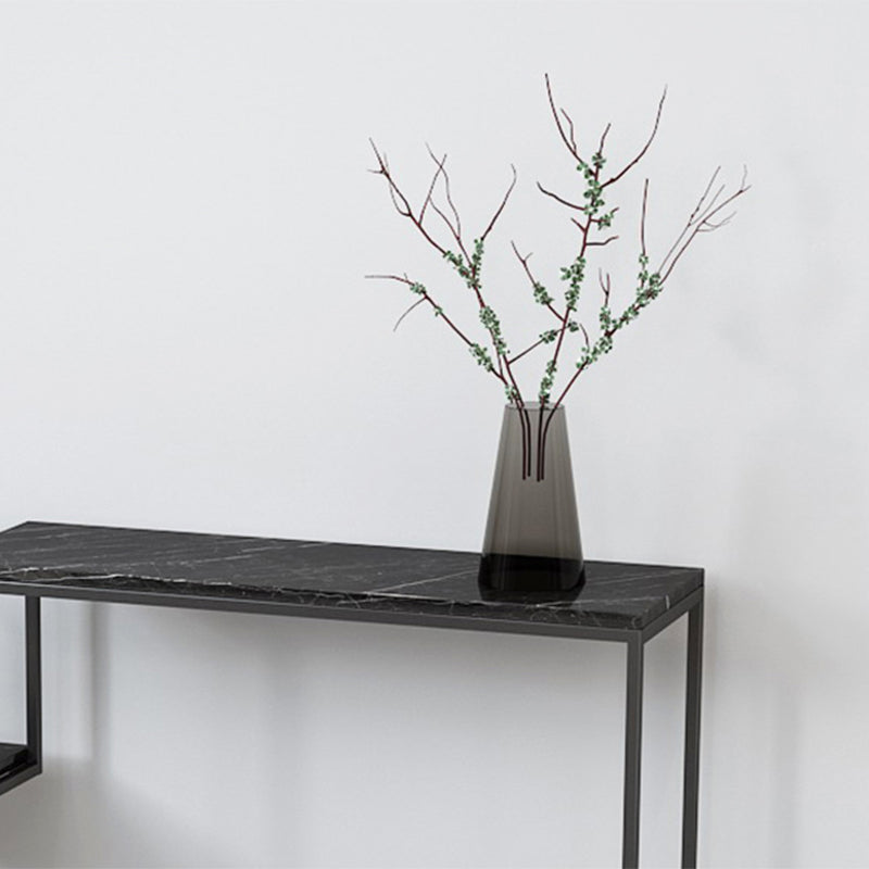 Stone Modern Console Table with Shelf, 31.49 inch Frame Console Table