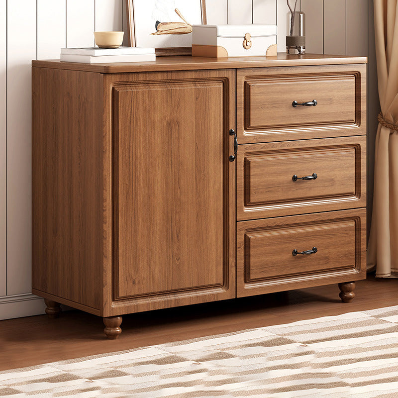 Wood Accent Cabinet with Drawer Contemporary Rectangle Side Cabinet