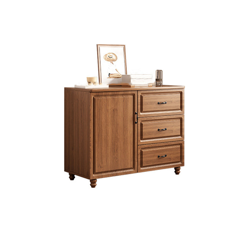 Wood Accent Cabinet with Drawer Contemporary Rectangle Side Cabinet
