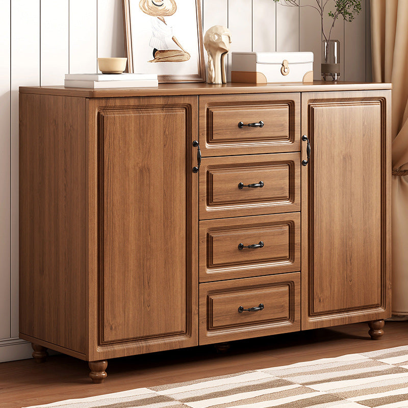 Wood Accent Cabinet with Drawer Contemporary Rectangle Side Cabinet