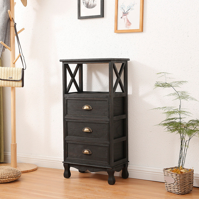 Mid-Century Modern Wood Accent Chest with Drawer Rectangle Chest