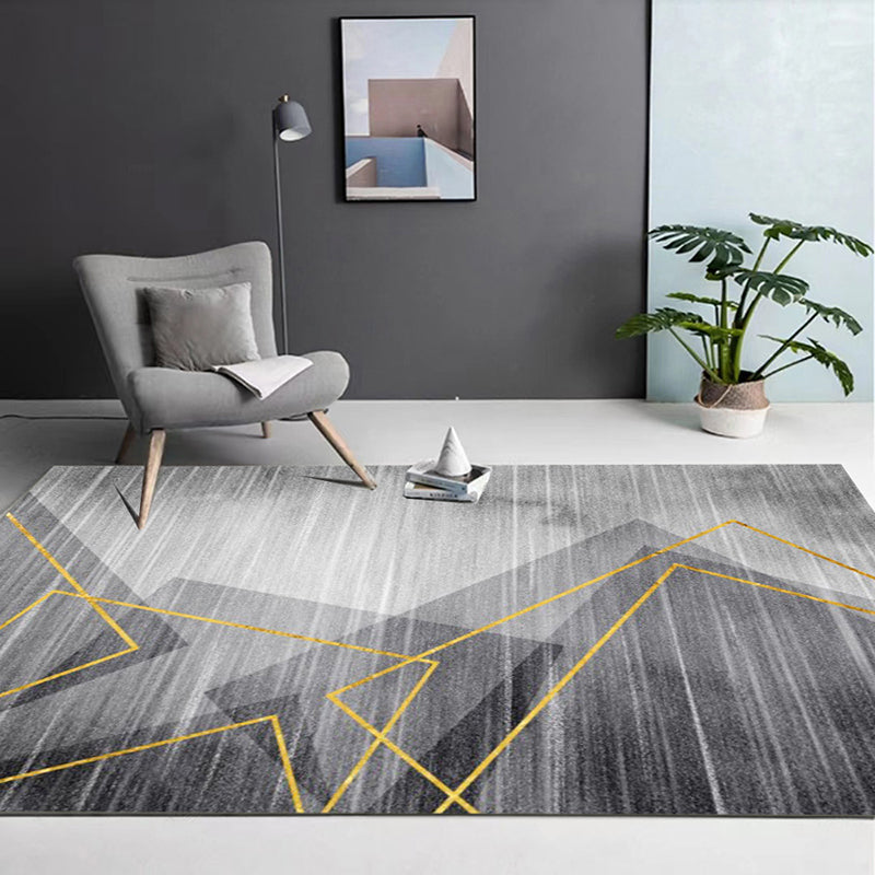 Minimalist Graphic Print Carpet Polyester Rug Stain Resistant Area Carpet for Living Room