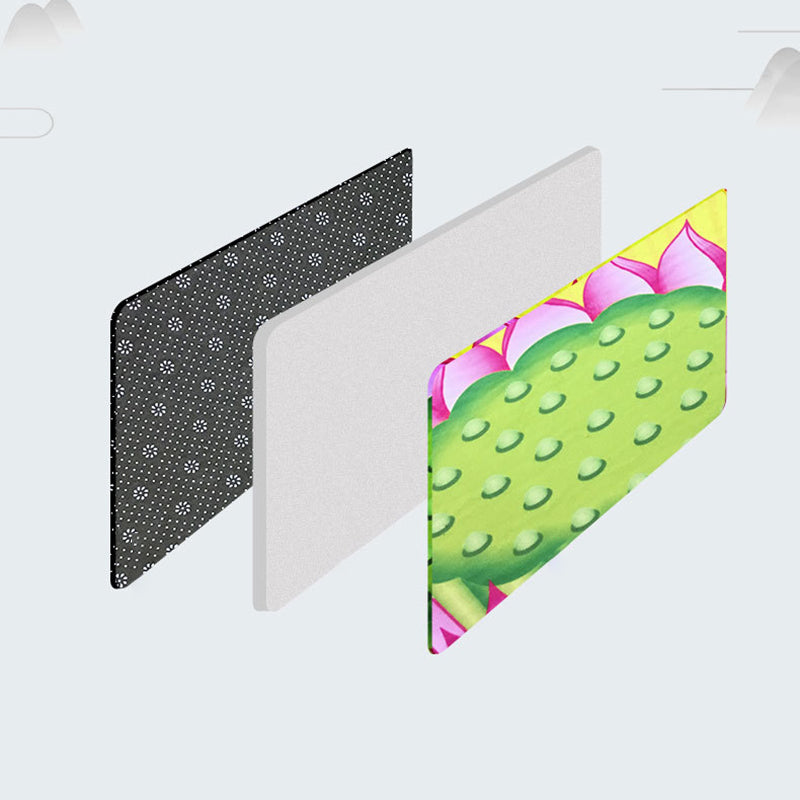 Contemporary Rug Polyester Abstract Print Carpet Stain Resistant Area Rug for Living Room