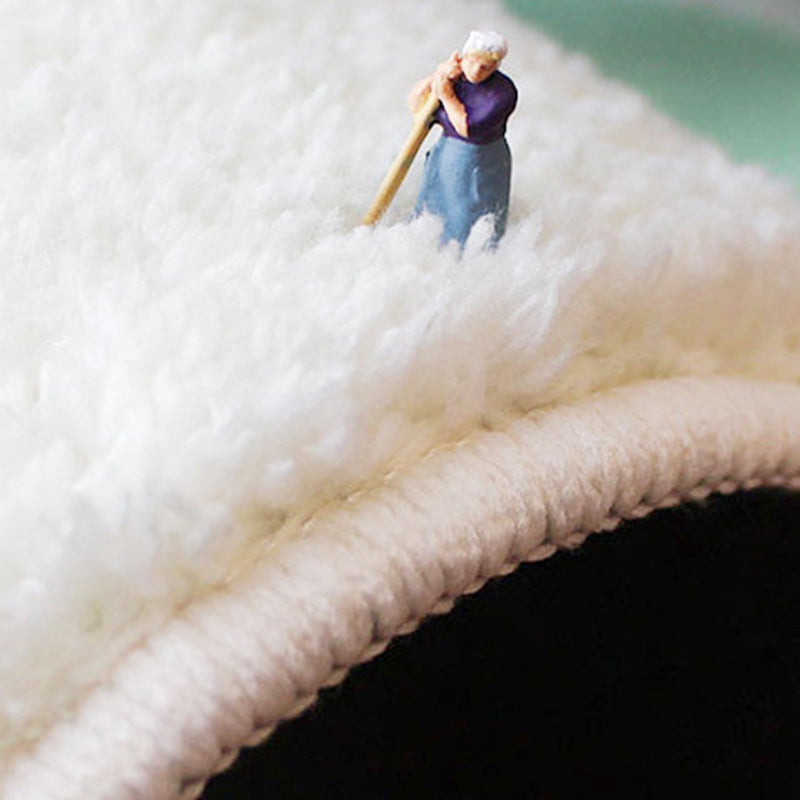 White Modern Rug Polyester Abstract Line Rug Stain Resistant Rug for Sitting Room