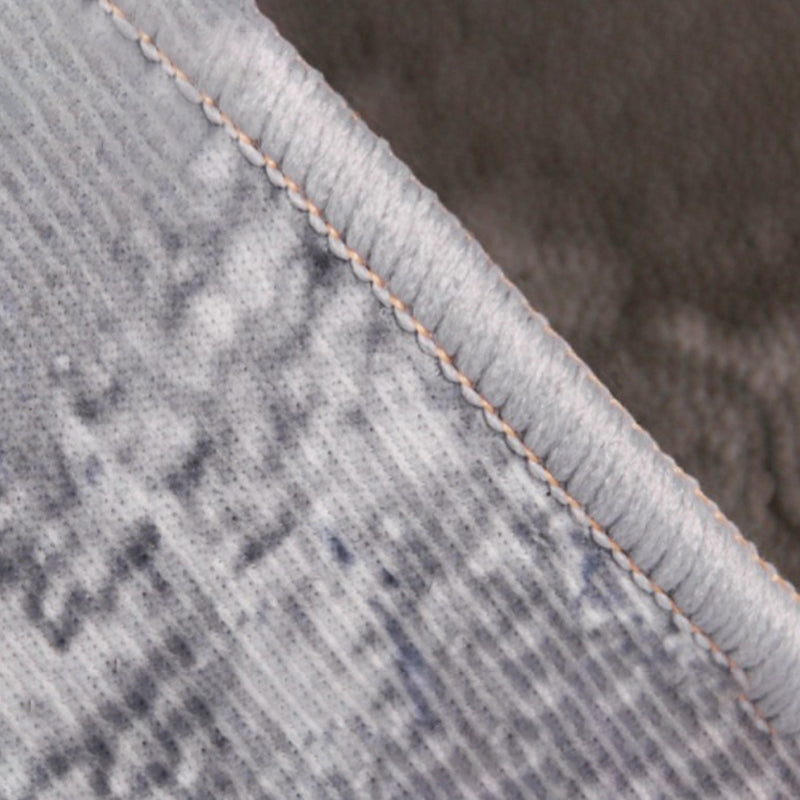 Dark Gray Modern Rug Polyester Geometry Indoor Rug Washable Rug for Living Room