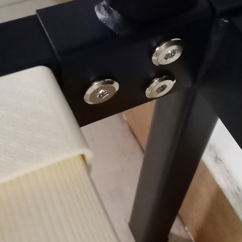 Metal Bed Pine Wood 78.74" L Bed Frame Modern Headboard Bed in Gray