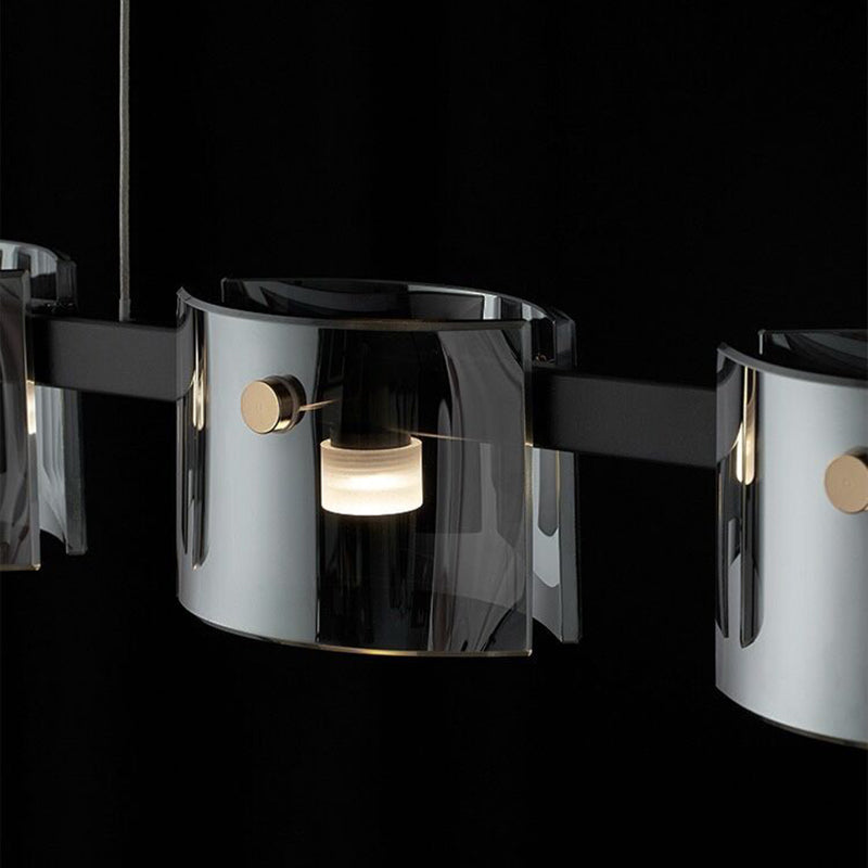 Simple Hanging Island Light Glass LED Hanging Lighting Fixture for Dining Room