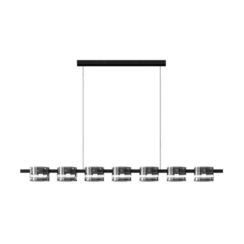 Simple Hanging Island Light Glass LED Hanging Lighting Fixture for Dining Room