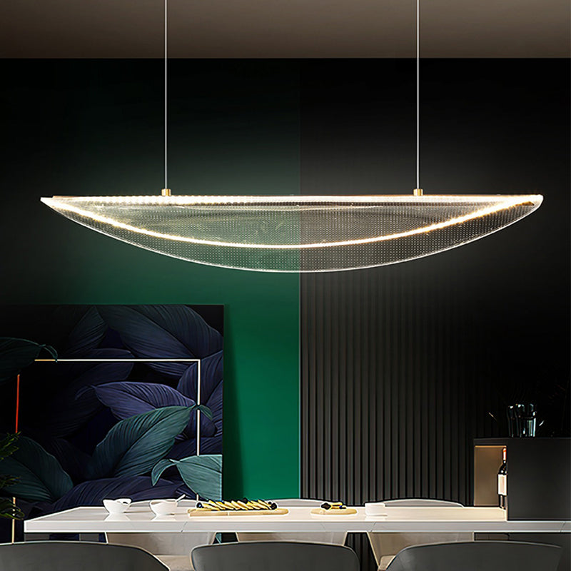 Modern Geometric Hanging Island Light Metal LED Dining Room Island Ceiling Light