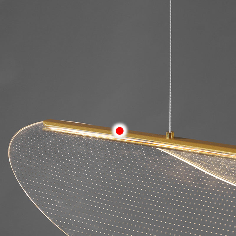 Modern Geometric Hanging Island Light Metal LED Dining Room Island Ceiling Light