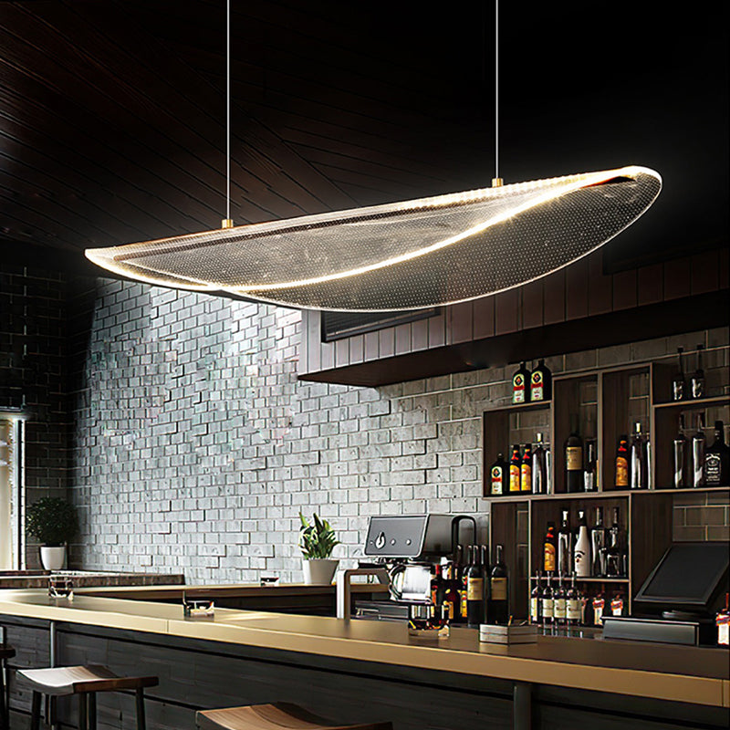 Modern Geometric Hanging Island Light Metal LED Dining Room Island Ceiling Light