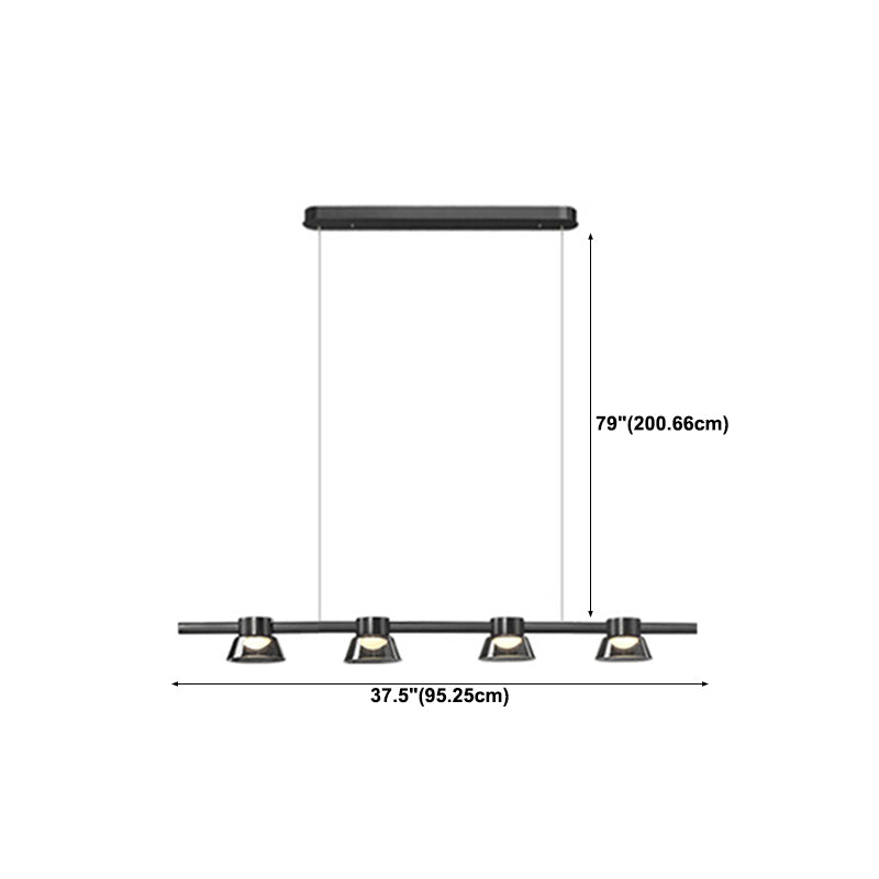 Modern Hanging Island Light Glass LED Hanging Lighting Fixture for Sitting Room