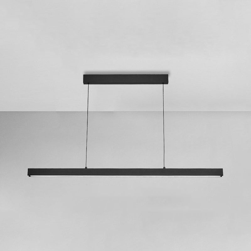Modern Linear Hanging Island Light LED Hanging Lighting Fixture for Sitting Room