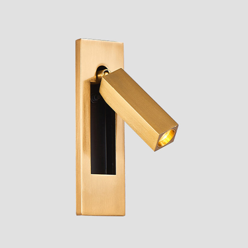 Modern Geometric Shape Wall Sconce Reading LED Wall Light with Aluminum Shade for Bedroom