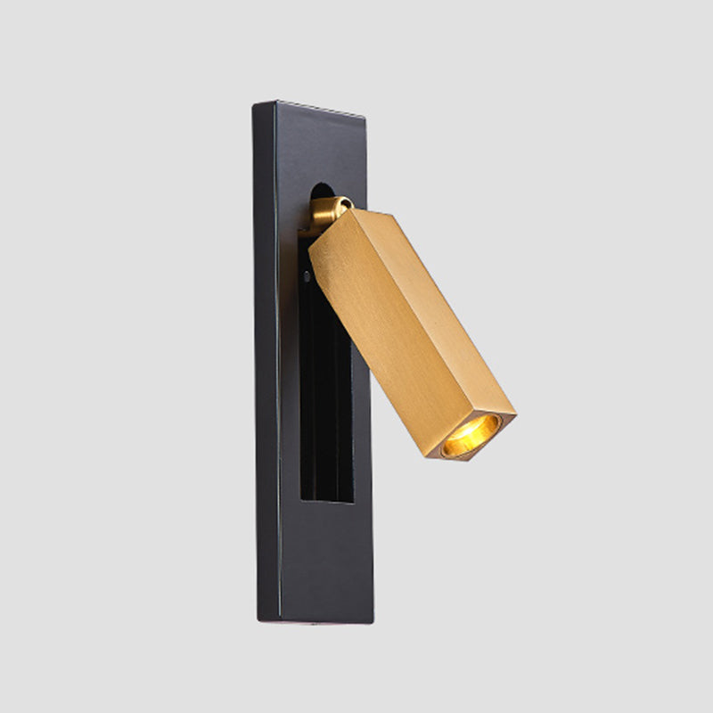 Modern Geometric Shape Wall Sconce Reading LED Wall Light with Aluminum Shade for Bedroom