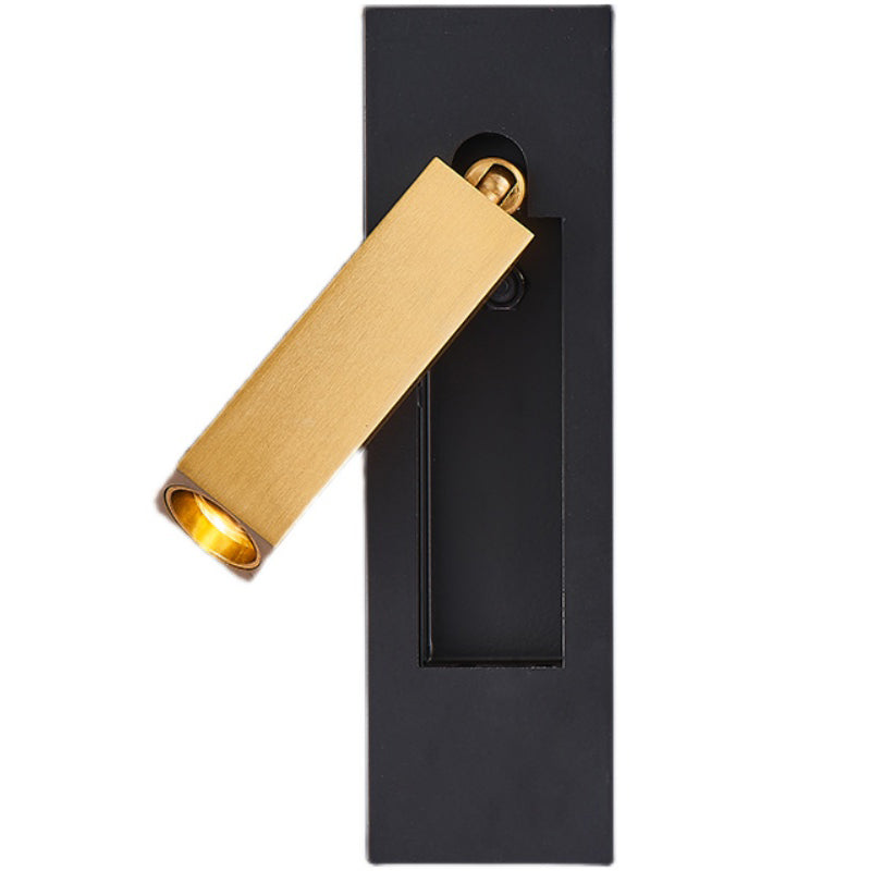 Modern Geometric Shape Wall Sconce Reading LED Wall Light with Aluminum Shade for Bedroom
