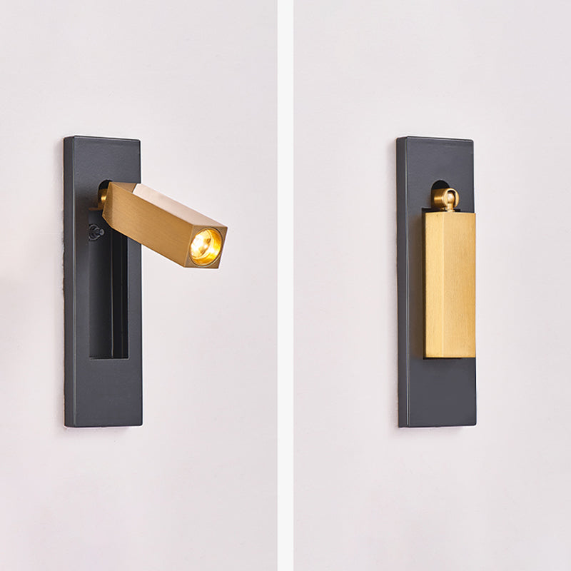 Modern Geometric Shape Wall Sconce Reading LED Wall Light with Aluminum Shade for Bedroom