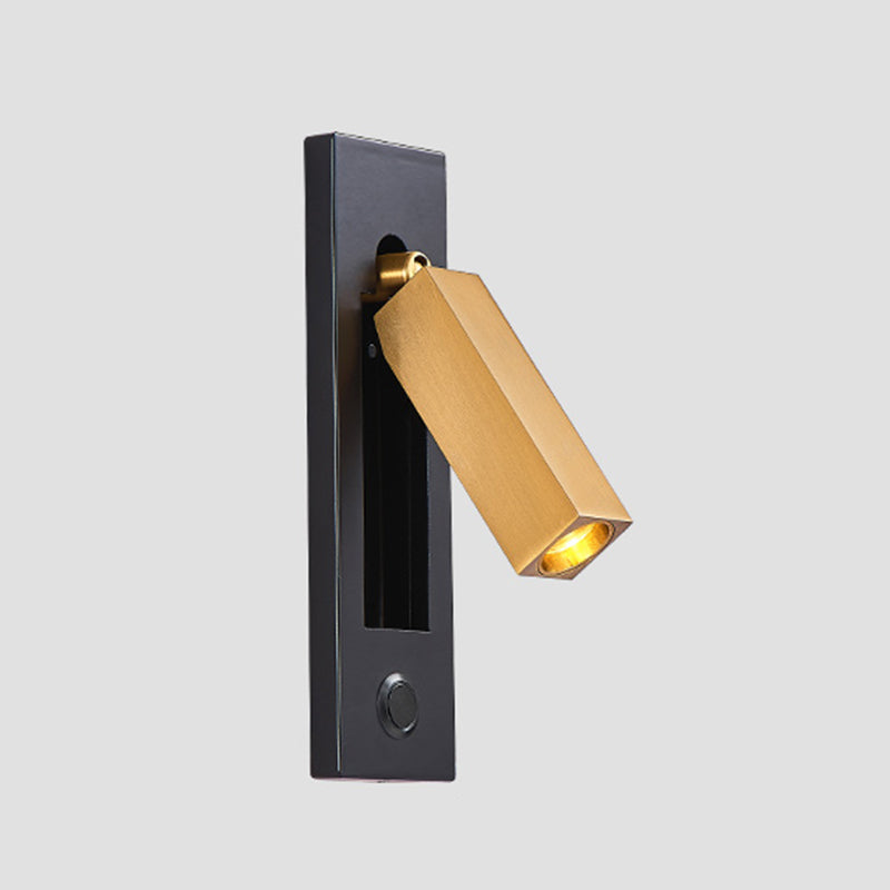 Modern Geometric Shape Wall Sconce Reading LED Wall Light with Aluminum Shade for Bedroom