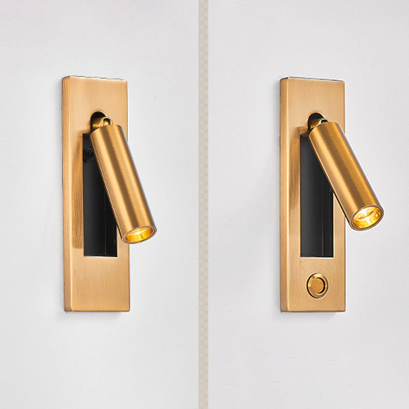 Modern Geometric Shape Wall Sconce Reading LED Wall Light with Aluminum Shade for Bedroom
