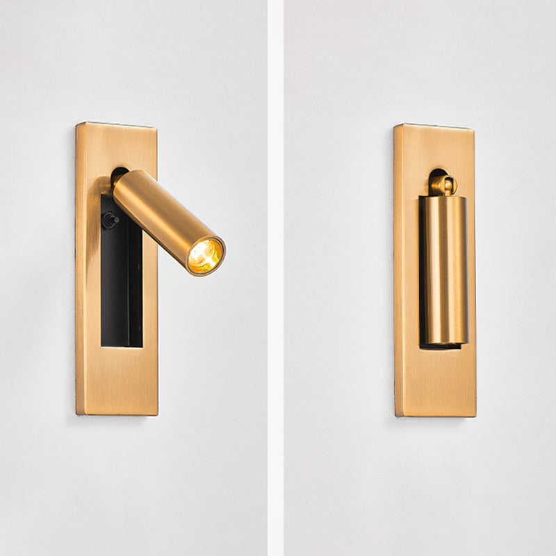 Modern Geometric Shape Wall Sconce Reading LED Wall Light with Aluminum Shade for Bedroom