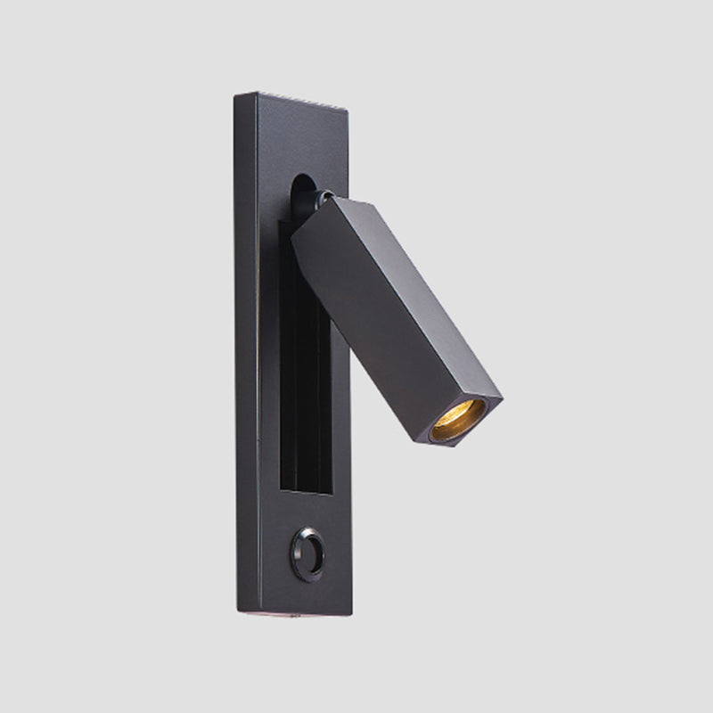 Modern Geometric Shape Wall Sconce Reading LED Wall Light with Aluminum Shade for Bedroom