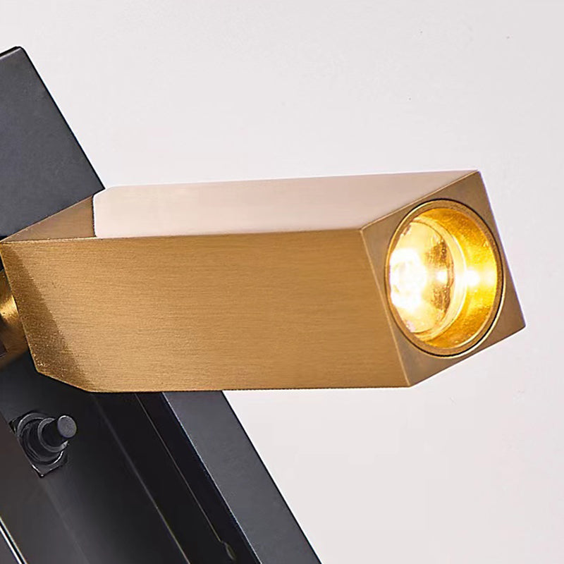 Modern Geometric Shape Wall Sconce Reading LED Wall Light with Aluminum Shade for Bedroom