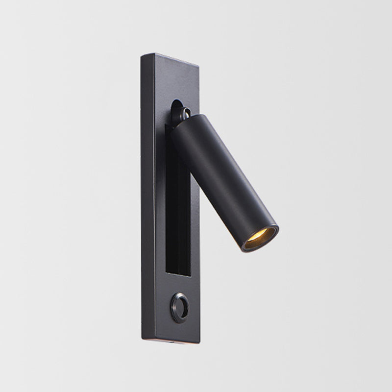 Modern Geometric Shape Wall Sconce Reading LED Wall Light with Aluminum Shade for Bedroom