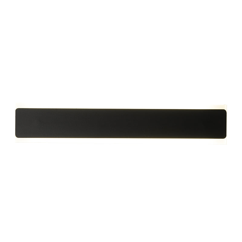 Linear Shape Metal Wall Light Modern Style 1-Light Wall Mount Light in Black