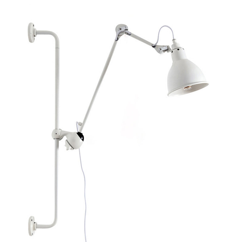 Modern Metal Wall Sconce Linear Shape Reading Wall Light with Aluminum Shade for Bedroom