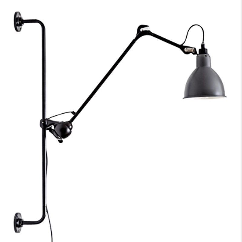 Modern Metal Wall Sconce Linear Shape Reading Wall Light with Aluminum Shade for Bedroom