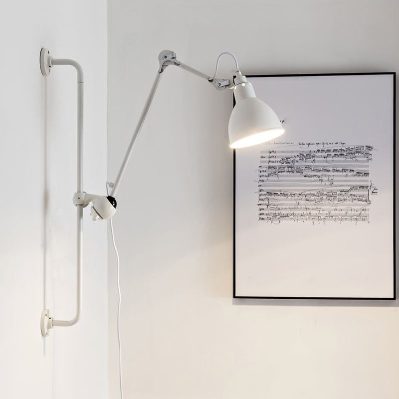 Modern Metal Wall Sconce Linear Shape Reading Wall Light with Aluminum Shade for Bedroom