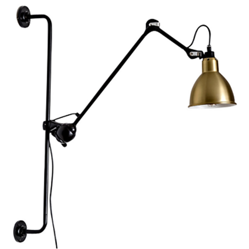 Modern Metal Wall Sconce Linear Shape Reading Wall Light with Aluminum Shade for Bedroom